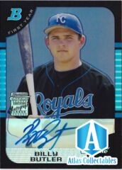 2005 Bowman Chrome BILLY BUTLER Auto Refractor RC Rookie Card 451/500